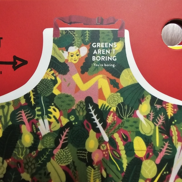 Blue Q Vegetable Greens Vegetarian Vegan Funny Themed Apron - Picture 10 of 11